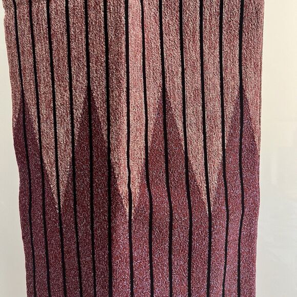 BCBG Holiday Cocktail Dress Purple Metallic Knit Sparkly Festive Bodycon - Picture 4 of 9